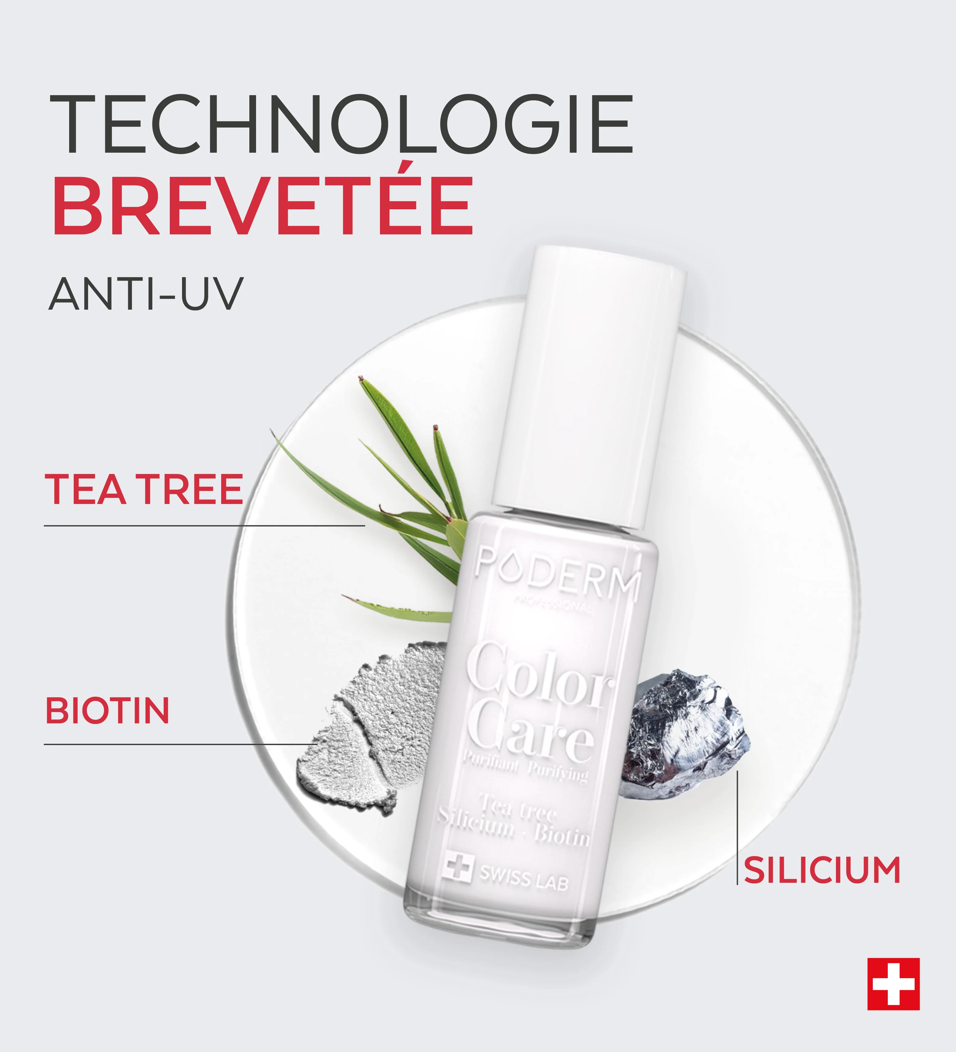Vernis Color Care Tea Tree - Blanc French - Image 4