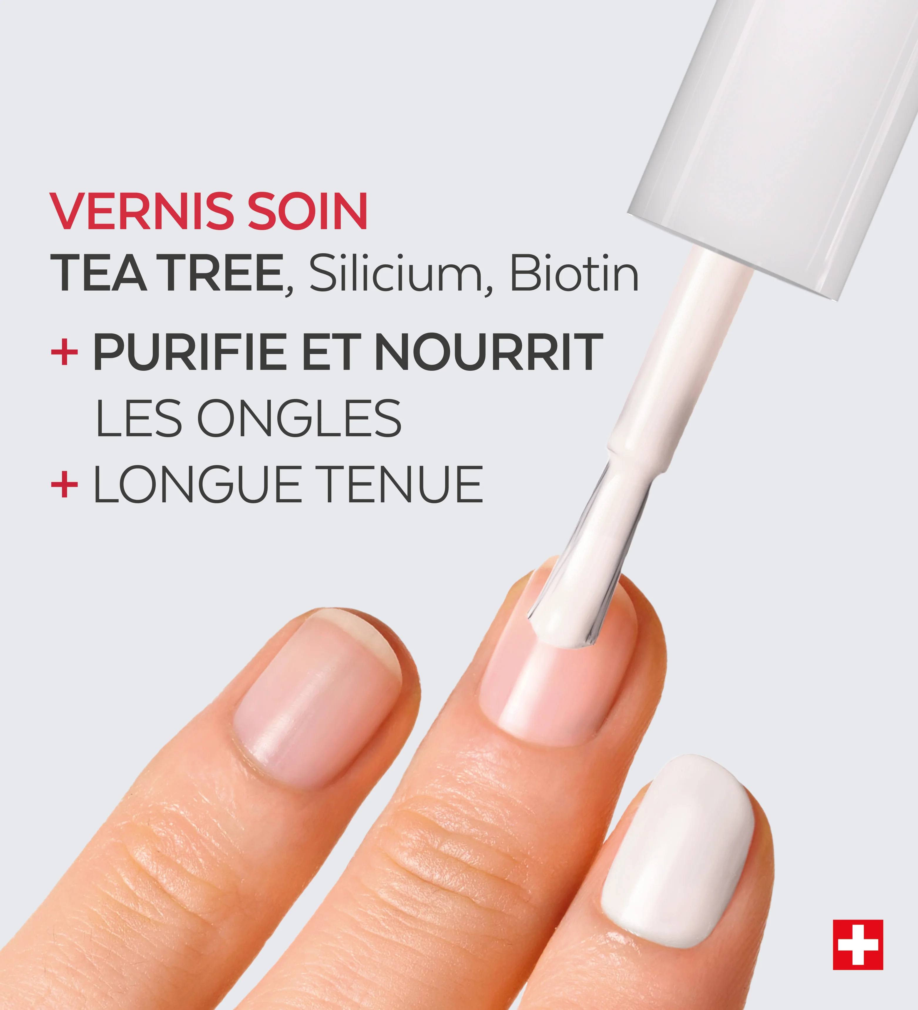 Vernis Color Care Tea Tree - Blanc Perlé - Image 3