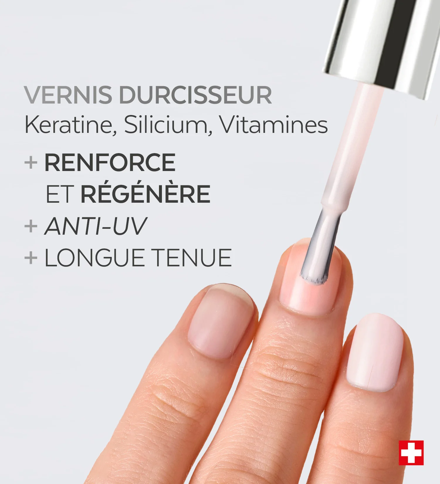 Vernis Color Strong Durcisseur - Rose poudré - Image 3