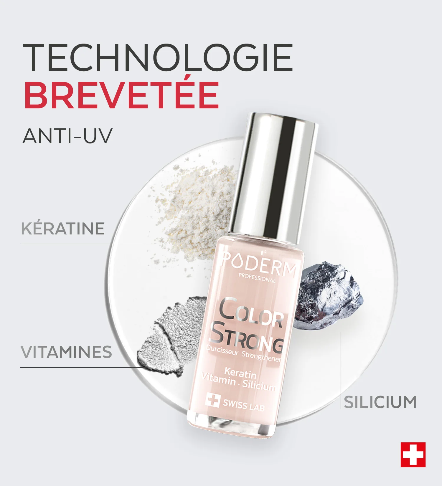 Vernis Color Strong Durcisseur - Rose poudré - Image 4