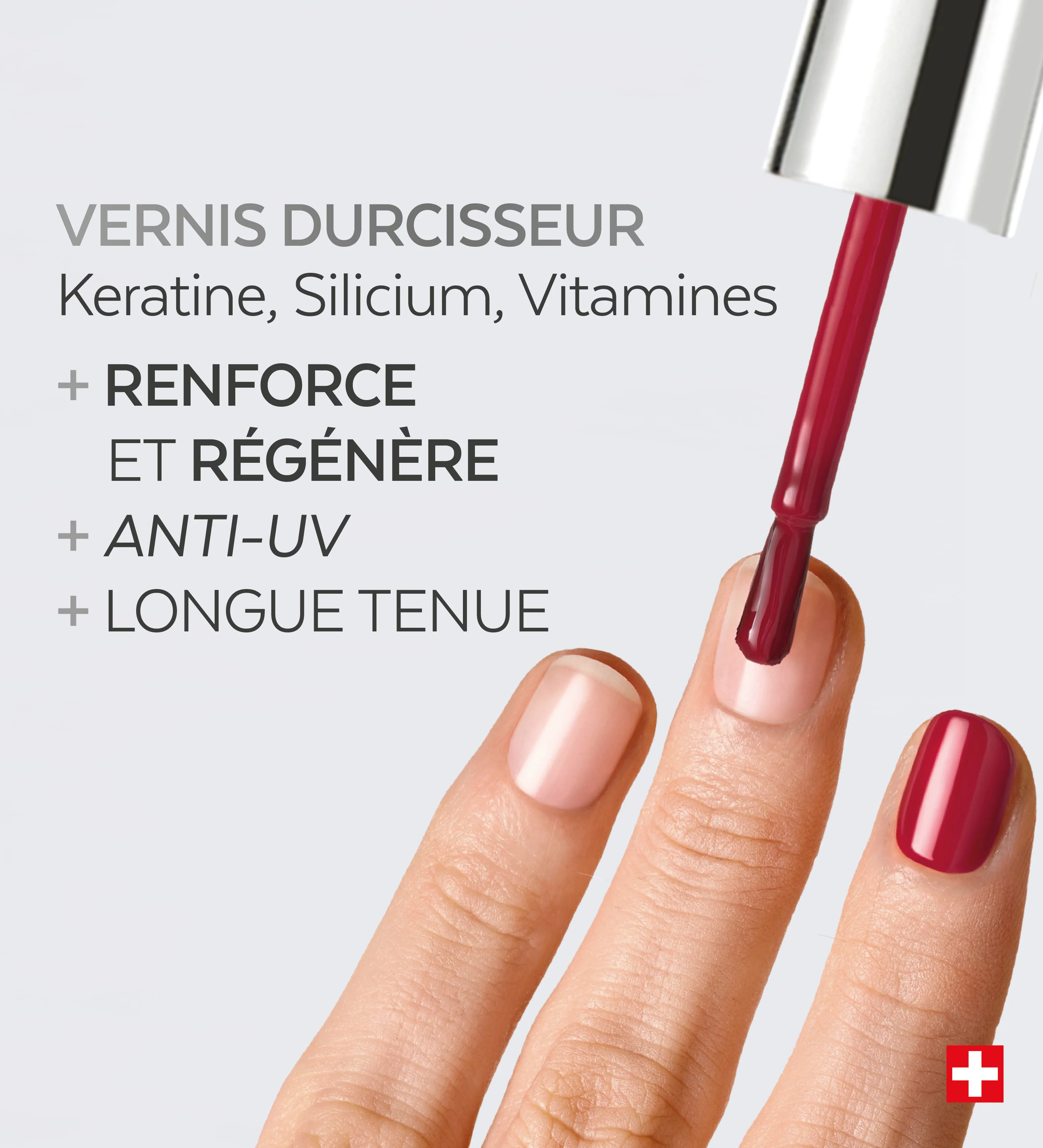 Vernis Color Strong Durcisseur - Rouge Allure - Image 3