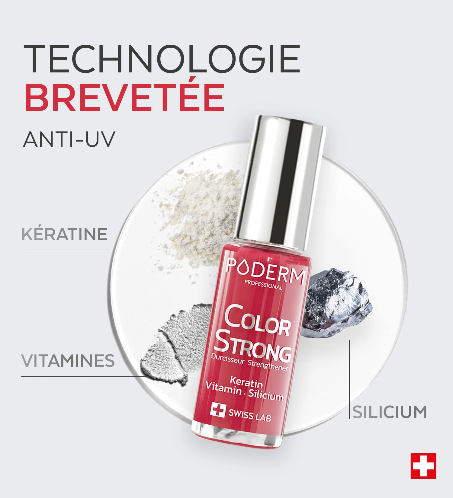 Vernis Color Strong Durcisseur - Rouge Rose - Image 4